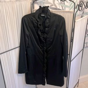 White House Black market size 14 evening coat. Gorgeous deep black satin CL615